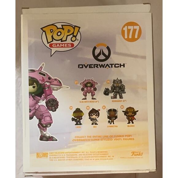 Funko POP! Games Overwatch D.Va with Meka Vinyl Figure #177 PINK - Picture 4 of 11